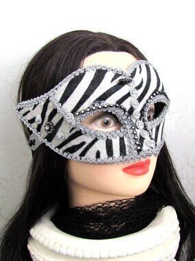 FESTIVAL MASK, VENETIAN CARNIVALE MASKED BALL, ZEBRA, COSTUME PARTY, HALLOWEEN